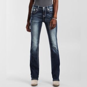 Loose Saddle Stitch Border Bootcut Jeans Size 29